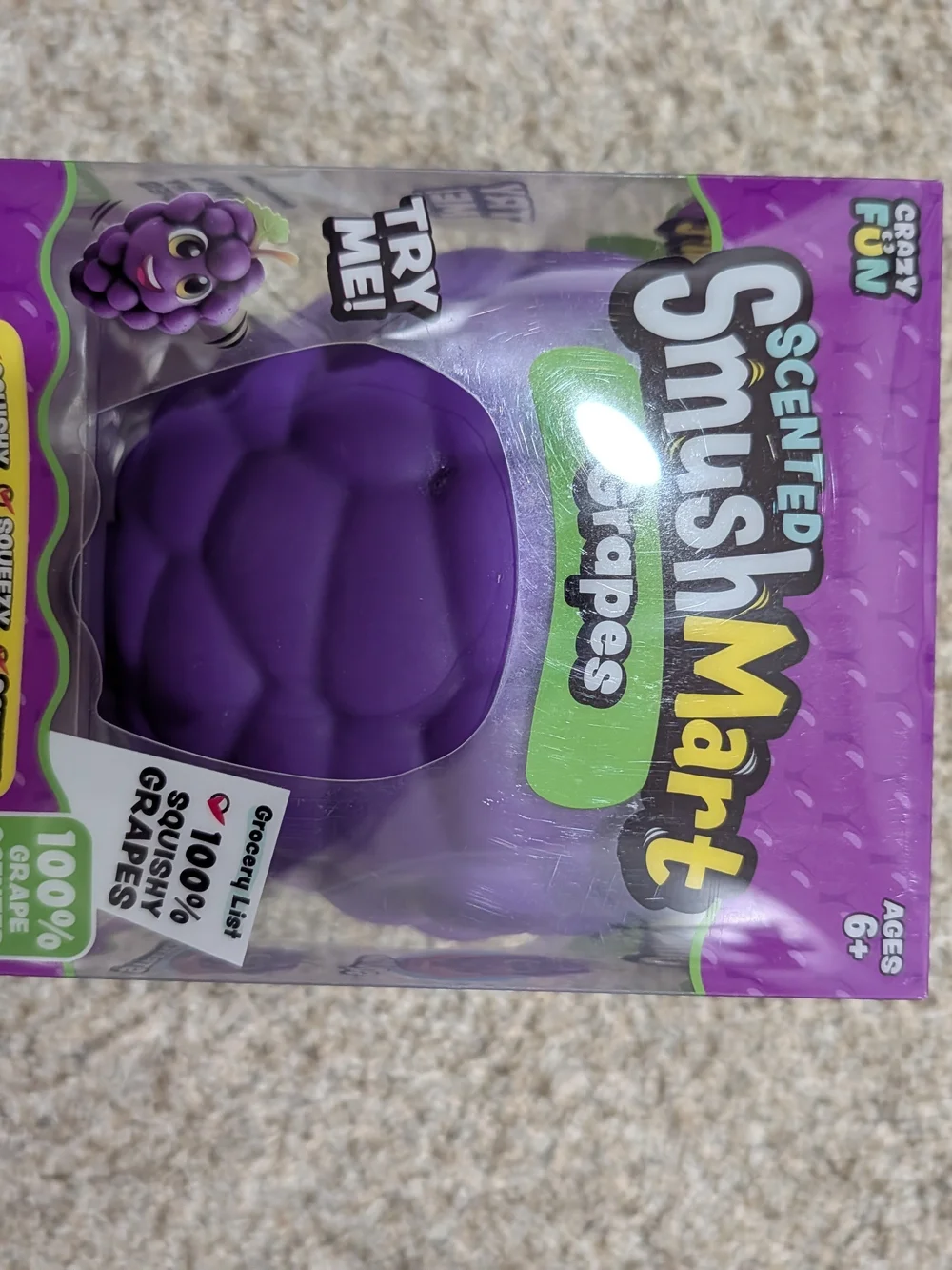 Scented Grapes Sensory Squishy Toy - Purple